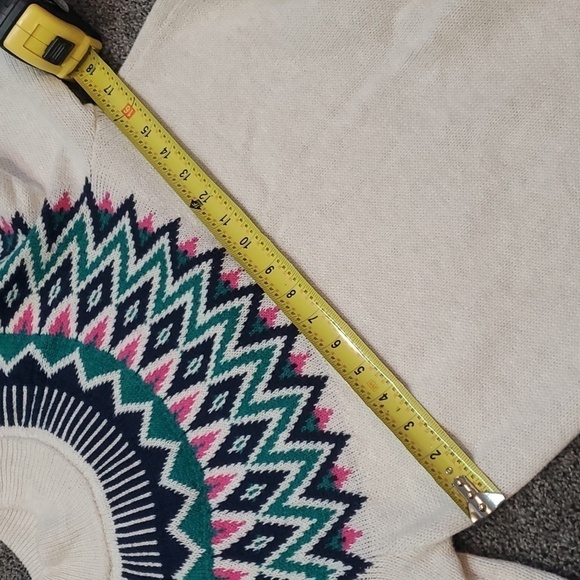 Old Navy Womens Y2K Aztec Hobo Knit Sweater mini dress tunic sz S - Picture 4 of 6